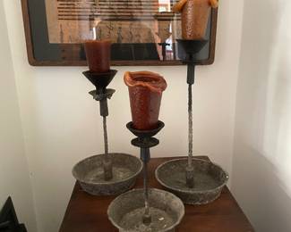 Beautiful rustic candle sticks