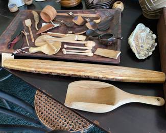 Handcrafted wooden serving pieces