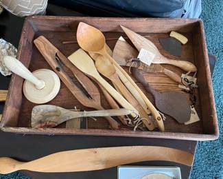 Handcrafted wooden serving pieces