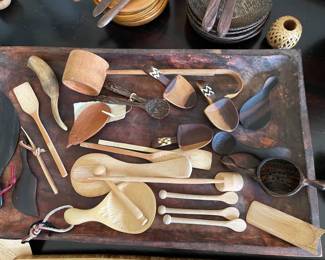 Handcrafted wooden serving pieces