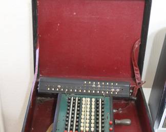 1930's Monroe Model K Calculating Machine w/ case