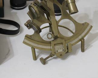Vintage Brass Marine Sextant - Mid-20th Century