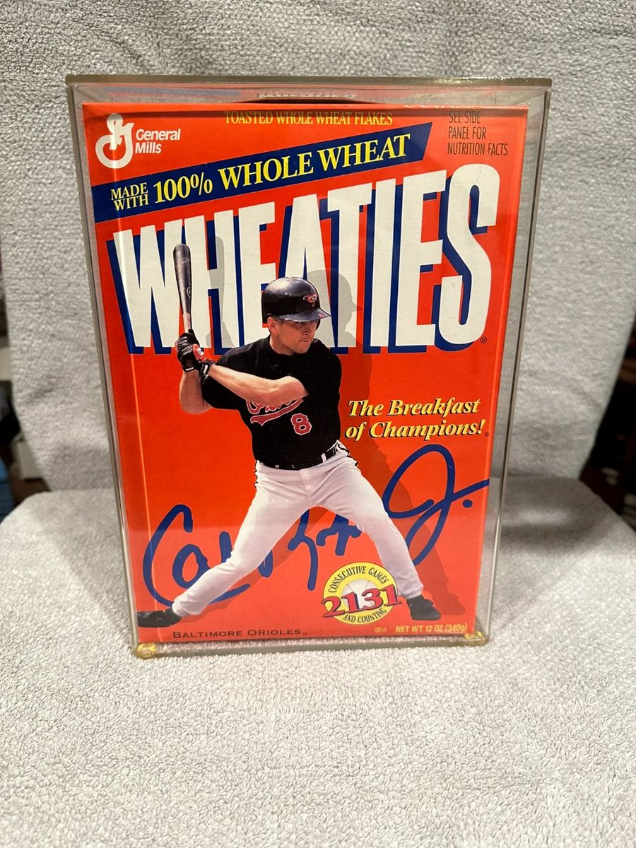 Cal Ripken Jr. Wheaties Cereal Box Display 29 hero