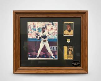 Barry Bonds Pittsburgh Pirates Memorabilia Display 4 hero