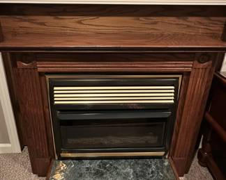 Oak Fireplace Mantel with Gas Insert 0 hero