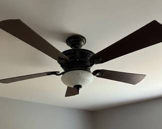 Vintage Style Ceiling Fan with Frosted Glass Shade 24 hero