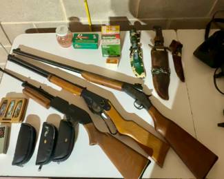 Collection of Rifles, Knives, and Ammunition 6 hero