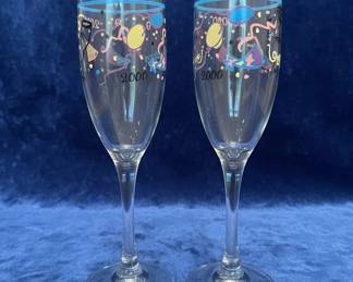 Millennium Celebration Champagne Flutes Set of 2 4 hero