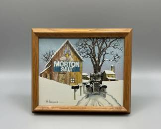 Morton Salt Barn Winter Scene Painting 35 hero