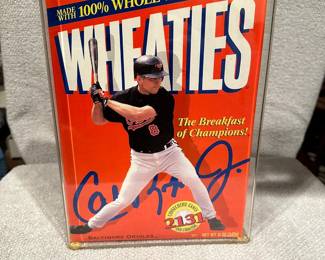 Cal Ripken Jr. Wheaties Cereal Box Display 29 hero
