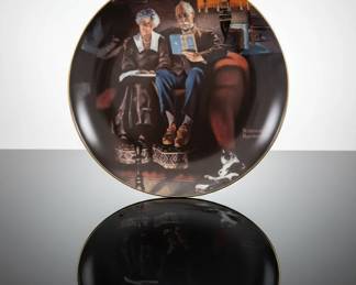 Norman Rockwell Evenings Ease Collector Plate 13 hero