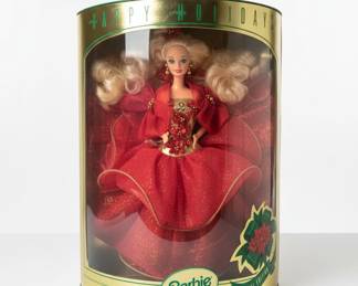 1993 Happy Holidays Barbie Doll 5 hero