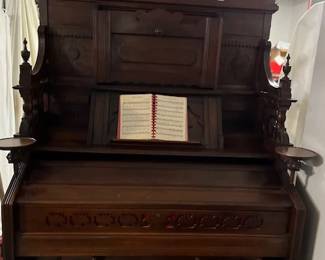 Date penciled on inside of organ 1888 or 1889 - 100% walnut - beautiful!  Manufactured by G.W. Ingalls & Co. in Worcester MA.    Large amount of history available on this piece.  It needs a home to be loved!