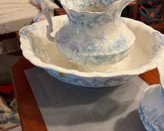 2 piece pitcher/basin Furnival English pottery