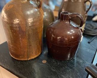 Vintage salt glazed jugs