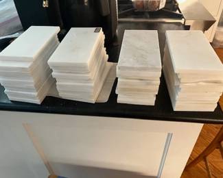 6" x 3" Carrara marble tiles