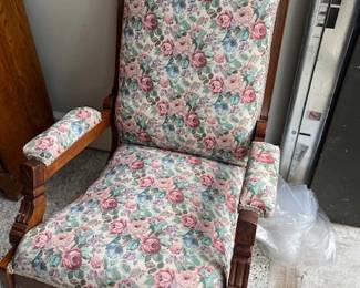 Rocker with casters, 25" arm W, 22" Seat W, 39" H, 24" D