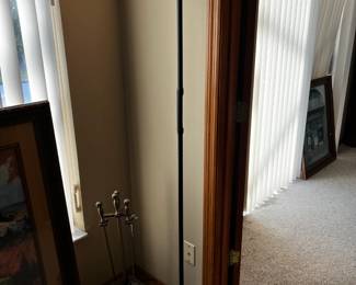 Fireplace tools & floor lamp