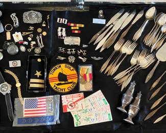 Vintage Reed & Barton Sterling Silver Flatware… Military Items…1970 & 1971 World Series Tickets