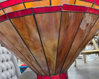 Pair of stained glass shades