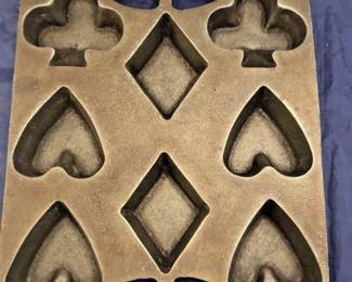 Cast Iron Lodge playing card suits pan
