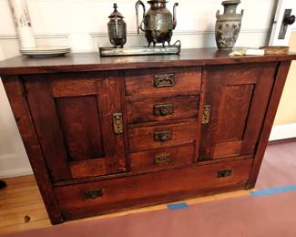 107 Early L&JG Stickley Onondaga Period Sideboard 54x24x32