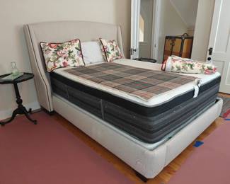 204 Beautyrest Queen Mattress & Boxspring
205 Restoration Hardware Nailed Queen Upholstered Bedframe