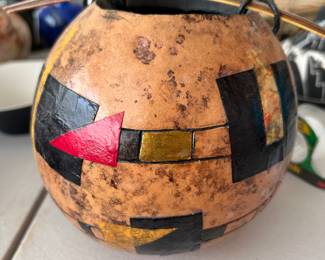 Decorated gourd.