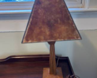 Mission style lamp.