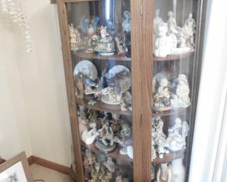 Curved Glass Curio Cabinet 