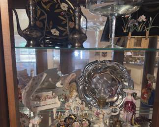 Limoges miniatures and silver plated miniatures 