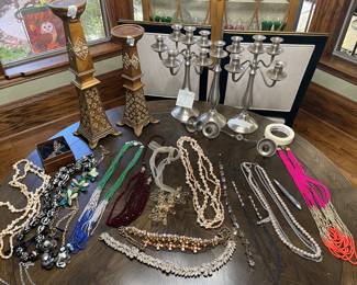 Talbots jewelry; candelabra which can be single or multiple