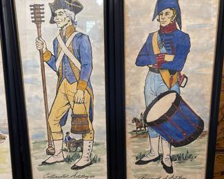 Vintage framed soldier pictures