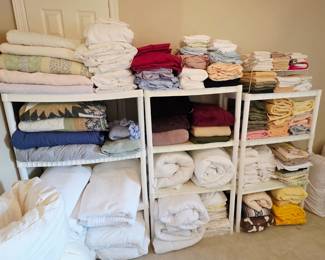 towels, sheets, quilts