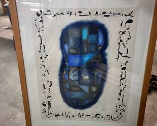 Original, vintage ink and watercolor painting