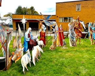 Hand painted life size Nativity Set