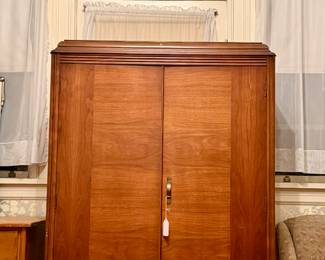 Full1940s Art Deco Cedar Wardrobe