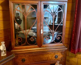 1940’s mahogany china cabinet