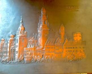 Copper relief Wawel Poland 