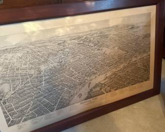 Old nashville framed map