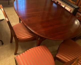 dining table and dining chairs