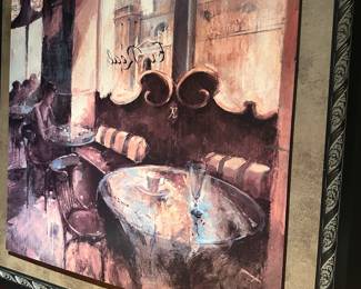 framed art print titled "El Real Cafe" by artist Noemi Martin