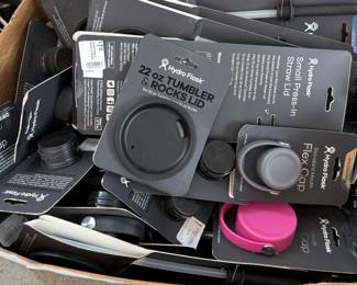 This lot features a massive collection of Hydro Flask accessories – lids, straws, and more.