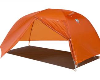 This lot features two (2) Big Agnes Tent Footprint HV UL2, Copper Spur. Both are brand new. Water bottle picture for scale.