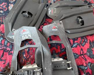 This lot features three (3) pairs of MSR snowshoes, previously used as rentals.