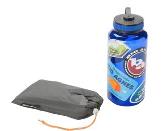 This lot features two (2) Big Agnes Tent Footprint HV UL2, Copper Spur. Both are brand new. Water bottle picture for scale.
