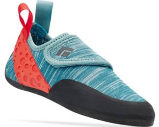 Black Diamond kid’s Momentum climbing shoes in discontinued Caspian, size 11.