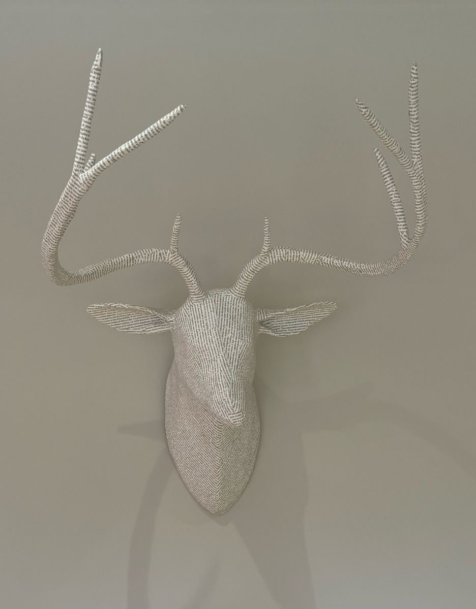 Modernist Paper Mache Deer Head