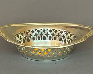 Sterling Silver Reticulated Nut Dish