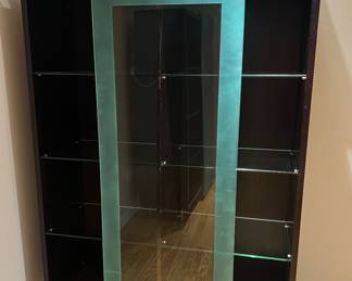 Modernist Bookcases with Sliding Decorative Door